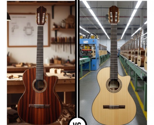 guitarra artesanal e industrial