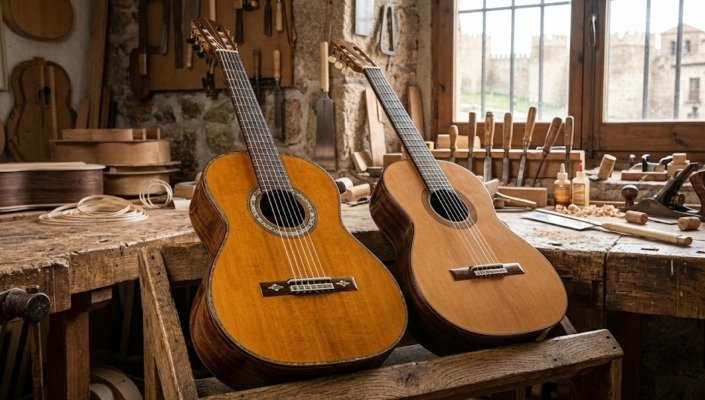 diferencia guitarras 1000€ vs 5000€