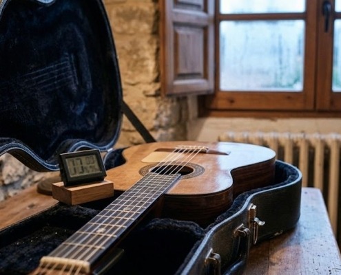 humedad en la guitarra