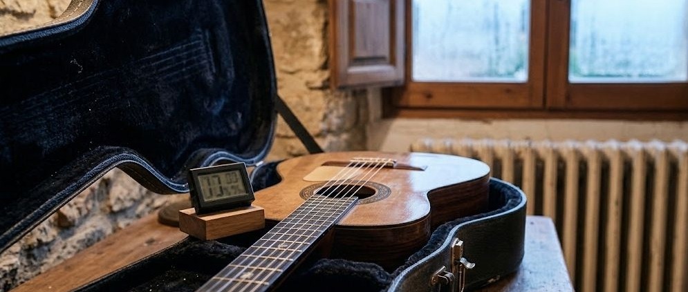 humedad en la guitarra